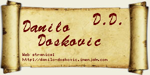 Danilo Dosković vizit kartica